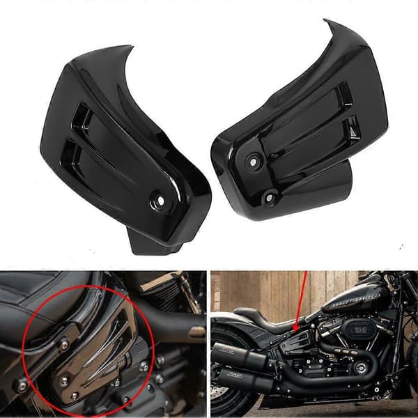 Motorcykel Batteri Side Cover Kåbe til Harley M8 Softail FXFB FXFBS Fat Bob 2018-2022 Tilbehør Black