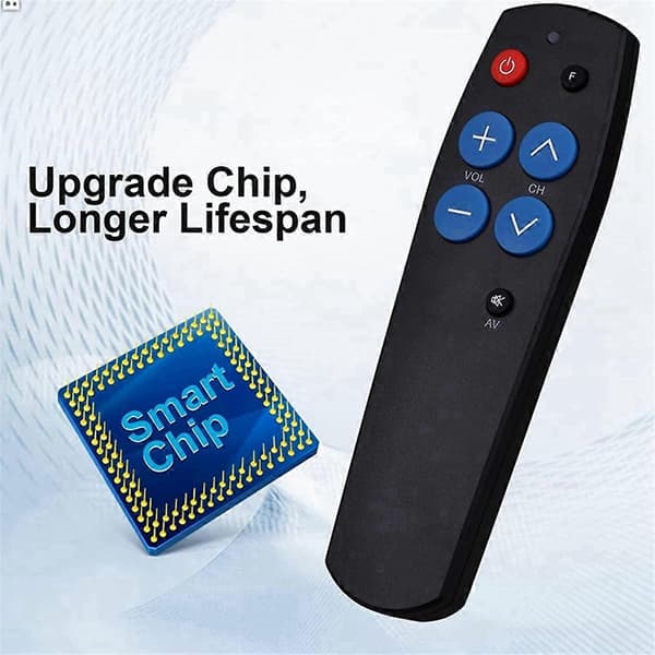 Universell fjernkontroll for eldre, 7 store knapper Smart Controller Kopieringskode fra TV STB DVD BOX[RM] Black
