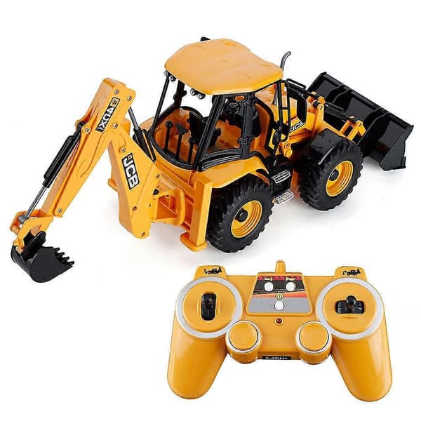 Double E E589 RC Grävmaskin traktor 2.4G 6 Kanal RC Radiostyrd bil 6CH elektrisk Grävlastare Leksaker för pojkar barn Present E598