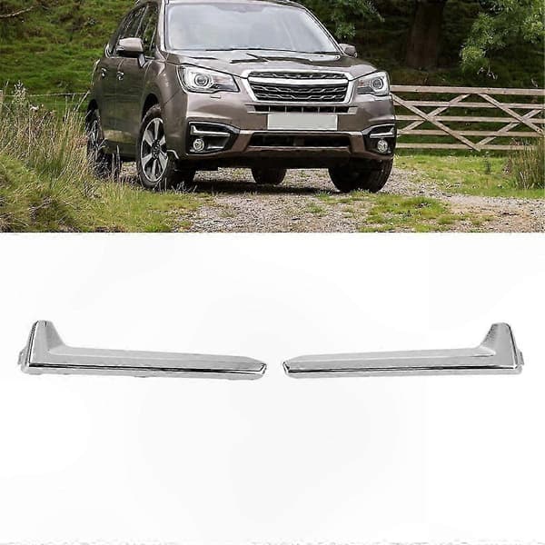 Tåkelyslist foran til 2016-2018 SUV-modeller, kromlistdeksel, 2 deler sett, kompatibel med flere kjøretøy Silver