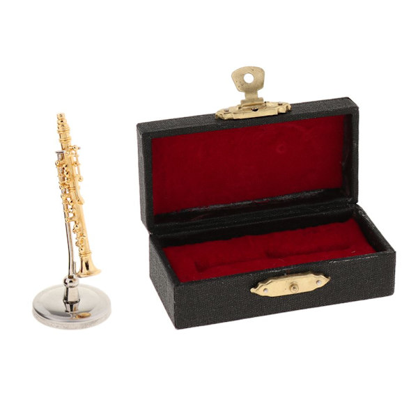 1 Set Miniatyr Klarinett Hemstudio Ornament Dekoration Julklapp 5.8cm
