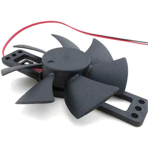 Svart DIY Minifläkt 18V Borstlös Motor Montering 3-delat Set