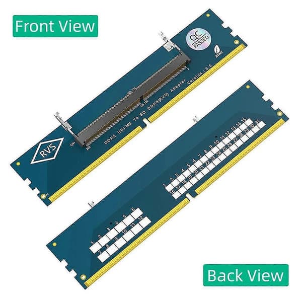 Bærbar DDR5 RAM til SO DDR5 U-DIMM Desktop Adapterkort, Hukommelsestester SO DDR5 til DDR5 U-DIMM Konverter