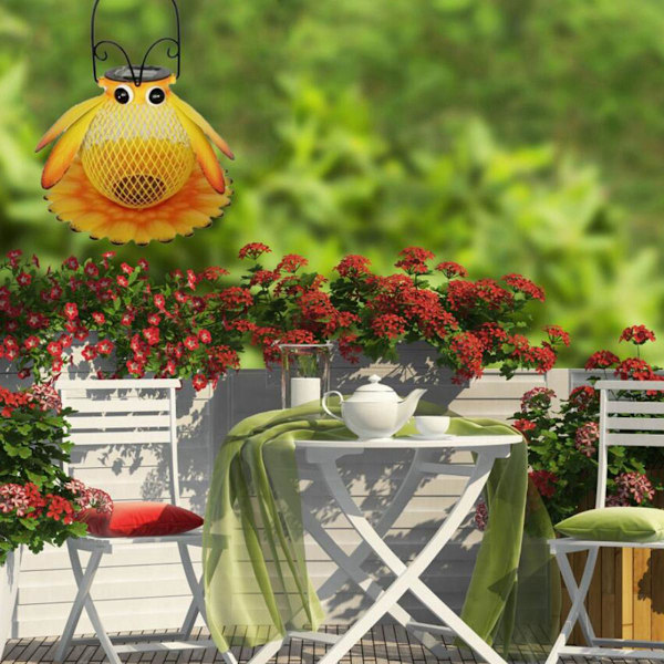 Lumière De Jardin Solcellsdriven Träd Party Utomhussäkra Hängande Lampor Nattlampa Bi