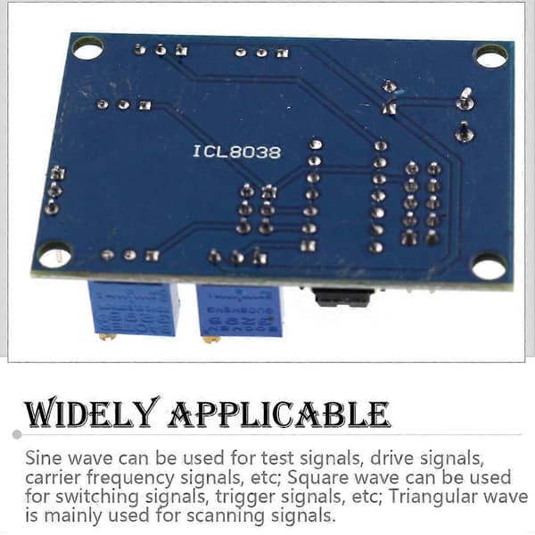 ICL8038 Signalgenerator Trekantet/Rektangulær/Sinus Frekvensbølge Modul
