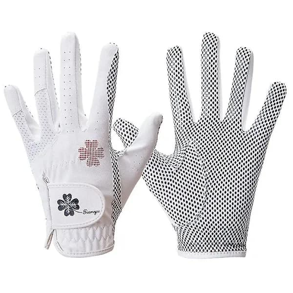 [RM] Women's Leather Golf Gloves, One Pair