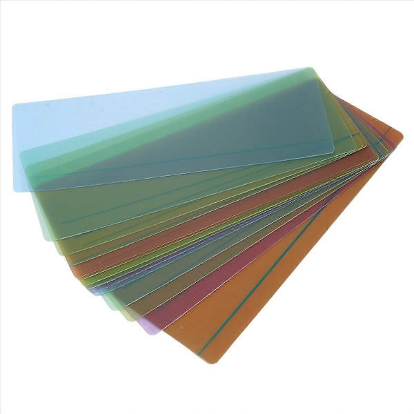 [RM]16 Stykker Guided Reading Highlight Strips Farvede Overlays Bogmærke Læselinealer med Lin