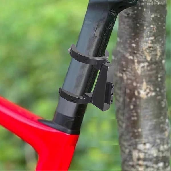 Aluminiumslegering Frontmonteret Bæreblok til Brompton Foldecykel Kurvstativ Adapter til 50-59 mm Forrør med Værktøj Black