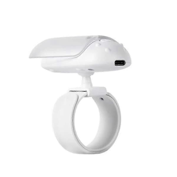 Mini Oppladbar LED Håndleddslys - Håndfri 3-farget Sikkerhetslampe for Nattløping, Sykling og Lesing - USB-C Bærbart Synlighetsutstyr