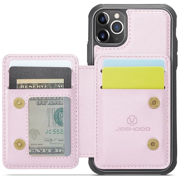 JEEHOOD J05 Mobilcover til iPhone 11 Pro Læder MobilRosa