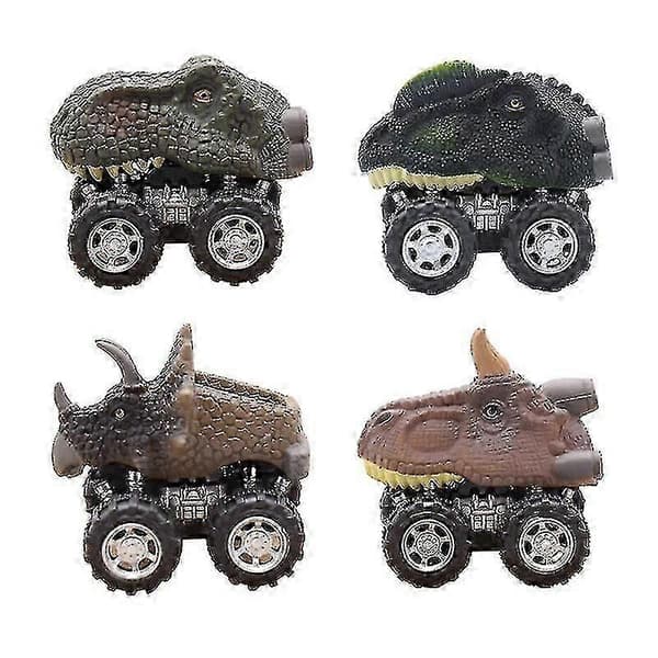 Dinosaurie Pull Back Bil Höghastighets Känslig Anti-fall 6-pack Bil Leksaker Presenter För Barn