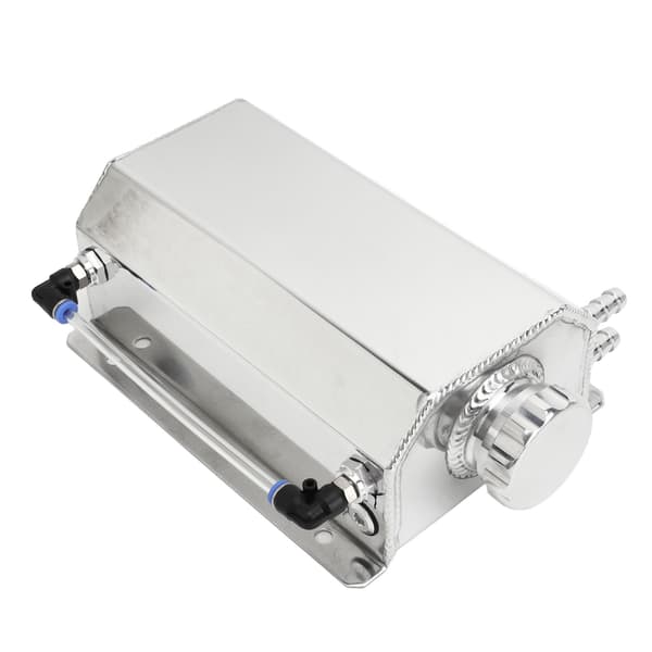 [RM] Universal Radiatorreservoartank i Aluminiumslegering 2L Kapasitet Sølv