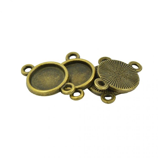 50 st Tom Bezel Infattningsbas För Cabochonsmycken DIY Berlockkontakt 10mm