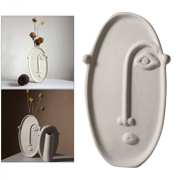 Keramisk Stjälkvase Bukett Blomhållare Mini Knoppvase Blomvas 13,5x24cm