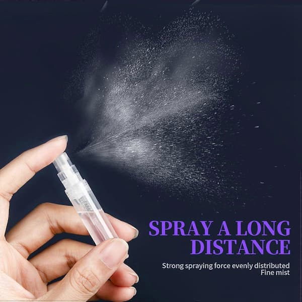 120 st mini sprayflaskor, 3 ml 5 ml mini genomskinliga plastsprayflaskor tomma små tomma provbehållare Transparent white