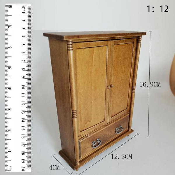 1:12 Skala DIY Dockhus Miniatyr Garderob