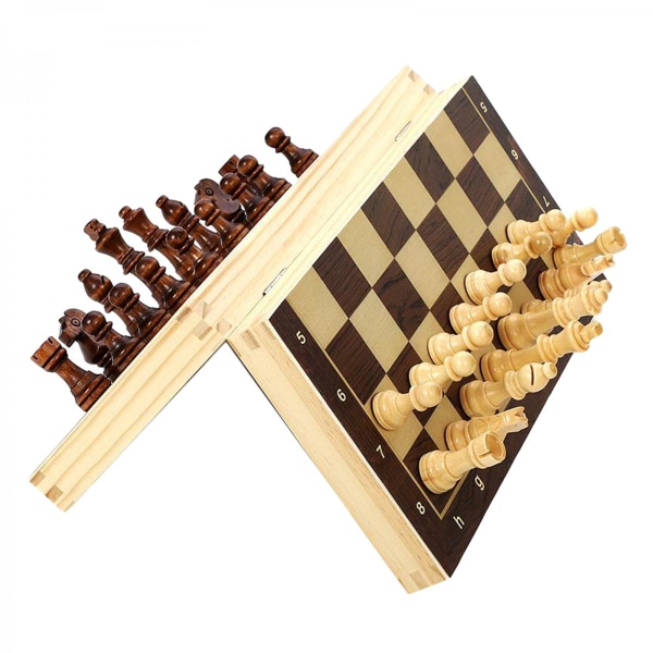 Extra 2 Dam Portabel Hopfällbar Magnetisk Schackuppsättning Familjeleksaker 39cm