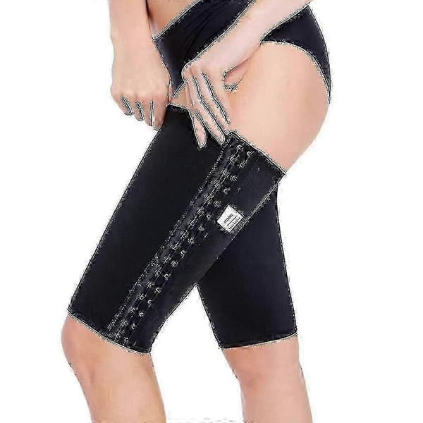 Kvinner Lår Slimmer Ben Kompresjon Ermer Slankende Lår Wraps Kroppsformer Black L