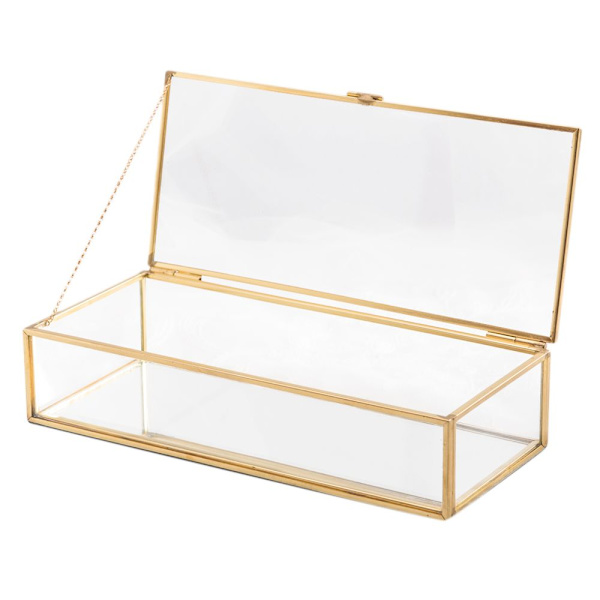 Smyckeskrin i glas smyckeshållare