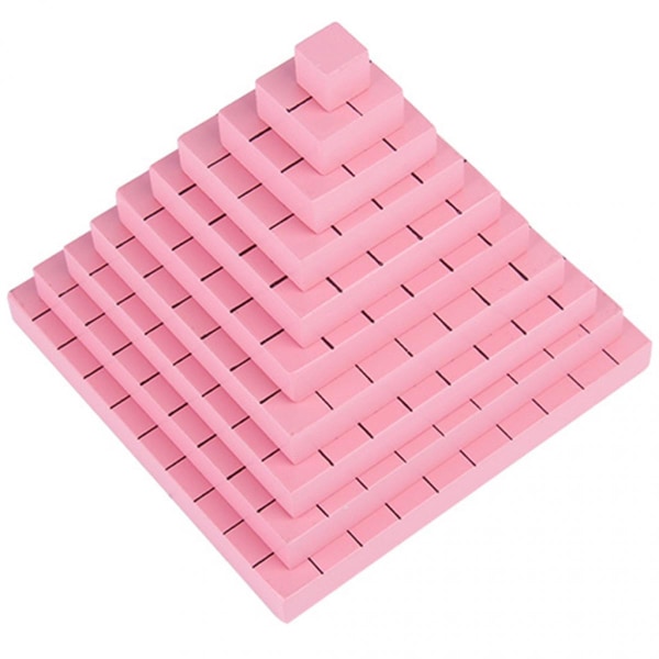Montessori Utrustning Pedagogisk Matematikleksak Byggsatser - Kubiska Tornblock