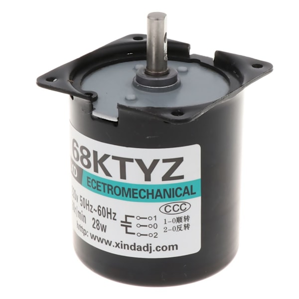 AC 220v 28w cw/ccw mikro permanentmagnet synkronmotor låg hastighet 60rpm