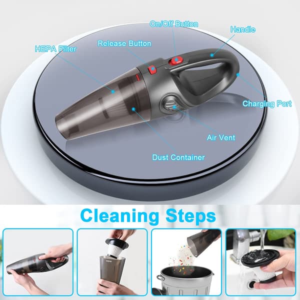 [RM]CNA Cordless Handheld Vacuum Cleaner, 4 in 1 Handheld