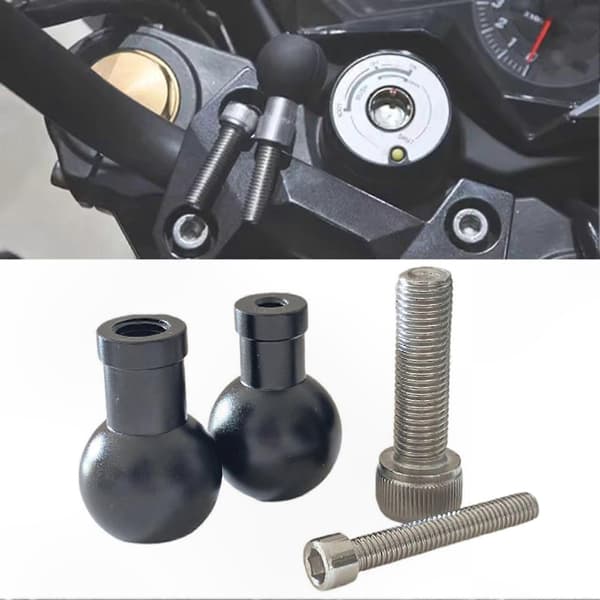 Justerbar kuglehovedadapter til telefonholder, 17mm/25mm med M6/M8/M10 bolt, bilbeslagtilbehør til nem montering og positionering 25.4mm M8