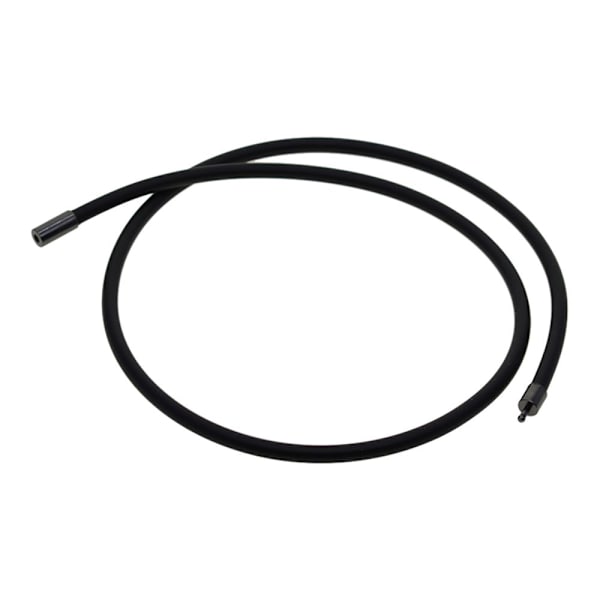Svart gummihalsband med repkedja och kopparspänne smyckesdetaljer 50cm