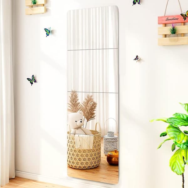 [RM]Self-adhesive mirror, 4 pcs. 20x20 Self-adhesive mirror sheets Self-adhesive mirror mirror sheets Non-glass, plastic material - Perfect