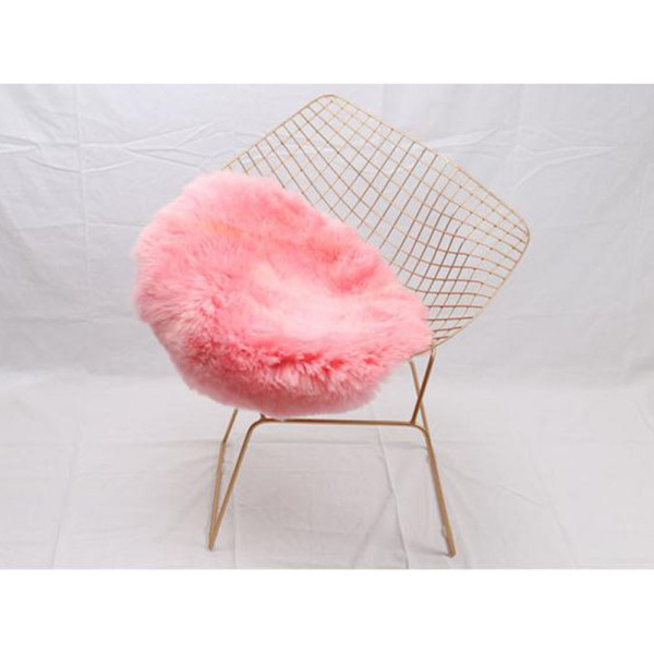 Hemma Fluffig Konstgjord Fårskinnsmatta Golvmatta Matta Sittdyna Rosa