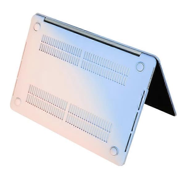 Bærbar regnbue mønster PC beskyttelsesetui til MacBook Pro 14,2 tommer A2442 2021 (gradient pink blå)