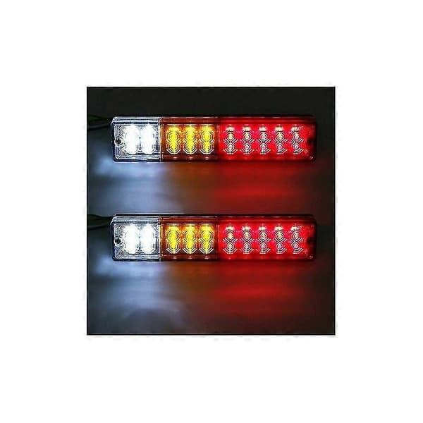 2 x LED baklys Ryggelys Brems Blinklys Baklys 40 LED 12V for Tilhenger Lastebil Campingvogn Båt UV Bobil