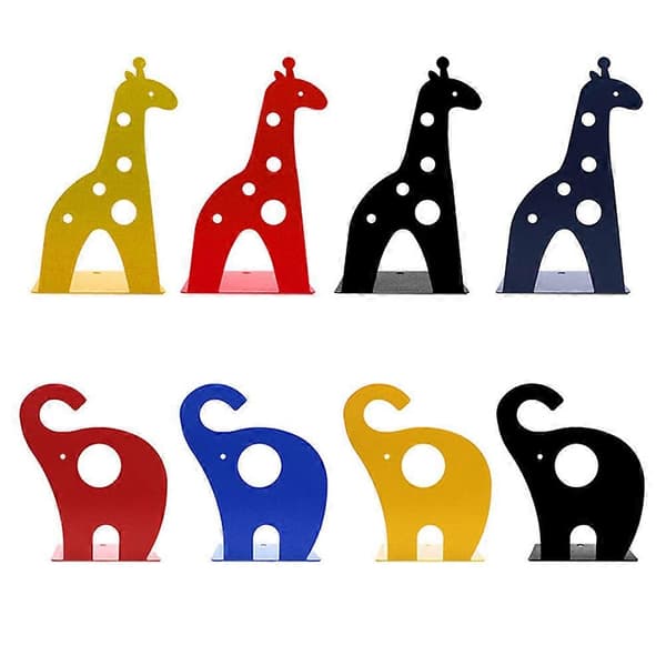[RM]Bokstöd Kreativ Giraff Metall Bokstöd Organizer 6st Blå
