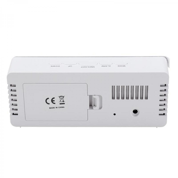 Digital LED Väckarklocka med Spegeldisplay 14x3.4x5.5cm Vit