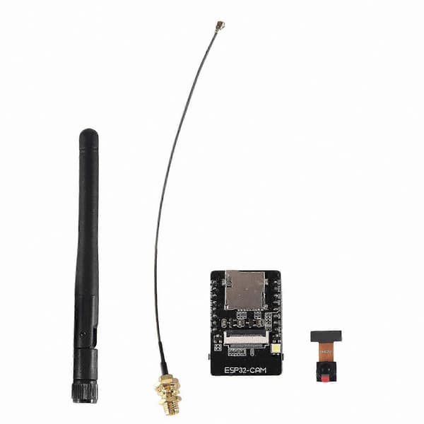ESP32-CAM-kehityskortti OV2640-kameralla, WiFi, Bluetooth, USB CH340G, 5V virta Black