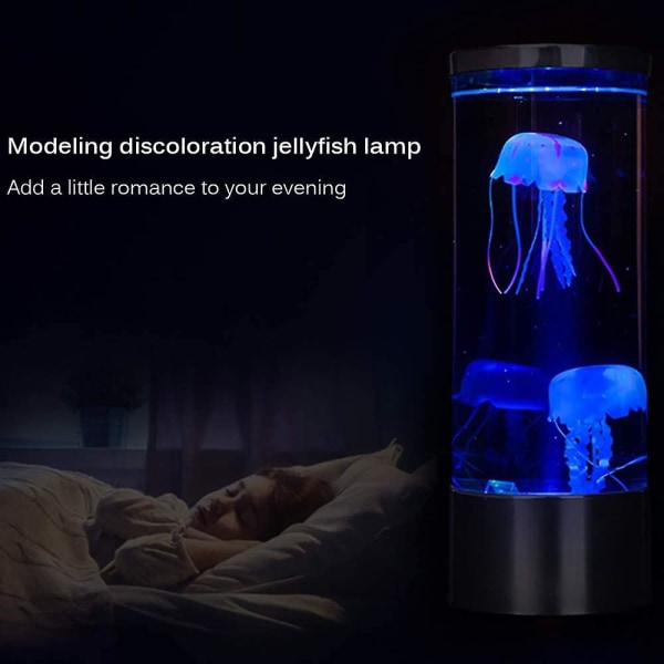 Manet lavalampa med färgskiftande akvarium LED-ljus