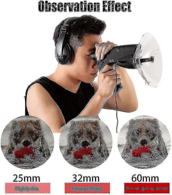 Retningsbestemt parabolsk mikrofon monokulær X8 Bionic Ear langdistancefugl