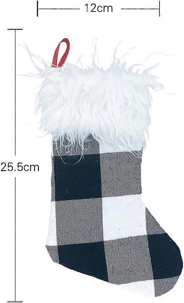 2 delar julstrumpor, juldekorationsstrumpor, eldstadsstrumpor, 25,5 cm, julstrumpor hängande presentpåsar, godis, julklapp