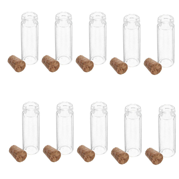 [RM]Mini glasönskeflaskor för förvaring 24 st med korklock Transparent