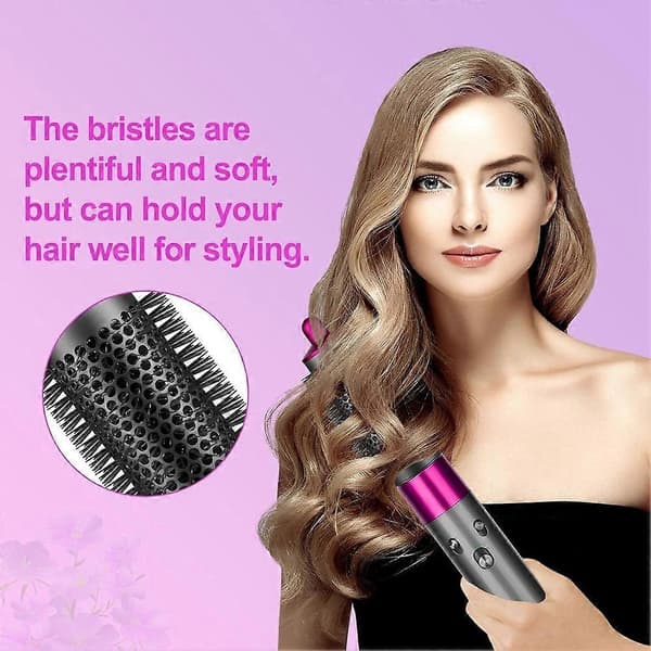Rundborste och luftflödesfäste för Airwrap Styler HS01 HS05 HS08 Hårtork Diffusormunstycke Fäste A