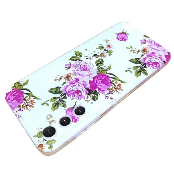 Til Samsung Galaxy A16 5G A16 4G Etui Mønstret TPU Bagsidecover - Rose Blomst Multicolor Rose Flower