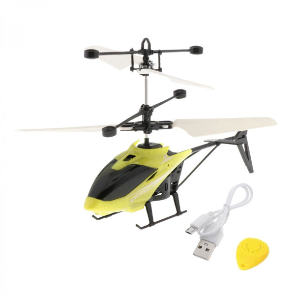 Mini Flygande RC Induktionsflygplan USB Handkontroll Drönare Födelsedagspresenter Blå