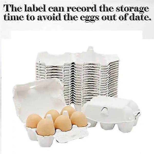 Pappeggekartonger for hønseegg, massefiberholder, bulk, rommer 6 egg, gårdsmarked, reise