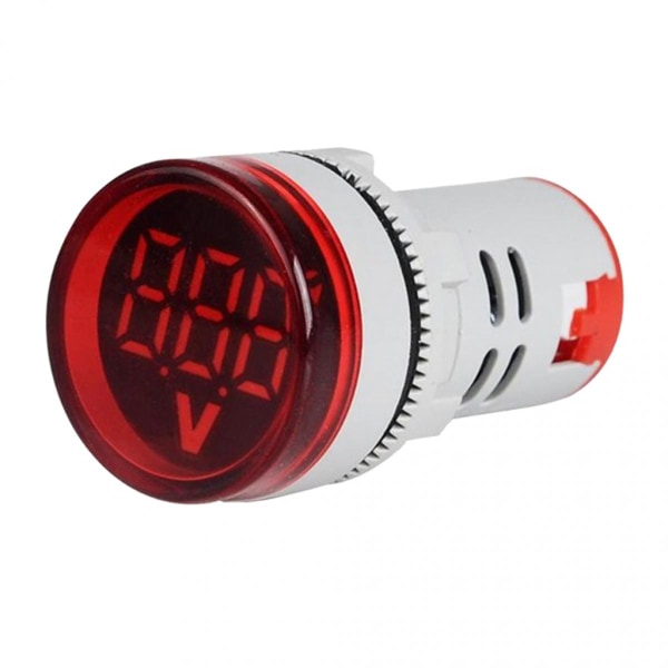 AC 12-500V Voltmeter Voltmätare Power Monitor LED Pilotljus Vit