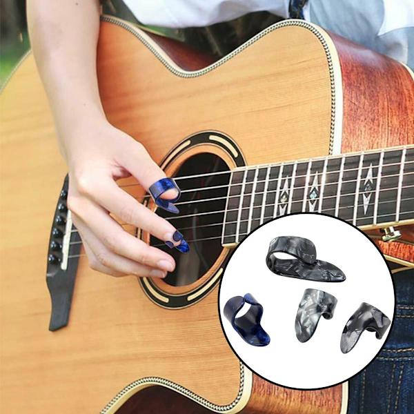 4 st Professionella Gitarrplektrum för Finger 1 Tum 3 Fingerplektrum Gitarrtillbehör