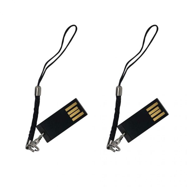 2st USB-minne Minnessticka Lagringsutrymme Musikvideor Hänge Svart 32GB