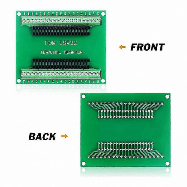 2 stk. ESP32 Breakout Board GPIO 1-til-2 Splitter til 38PIN Smal ESP32 ESP-WROOM-32 Green
