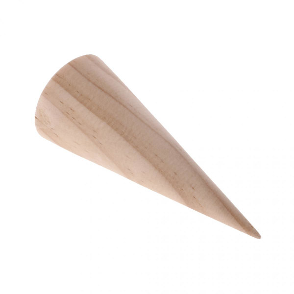 10 Stycken Omålade Konformade Träringar Smyckesdisplayhållare 3 x 8 cm