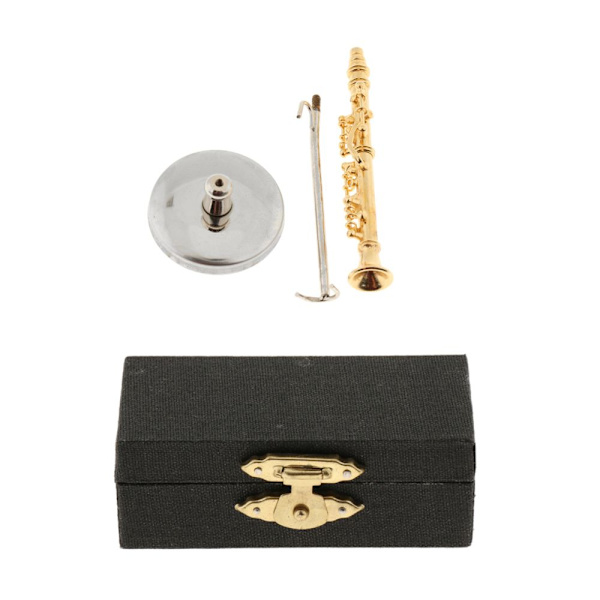 1 Set Miniatyr Klarinett Hemstudio Ornament Dekoration Julklapp 5.8cm