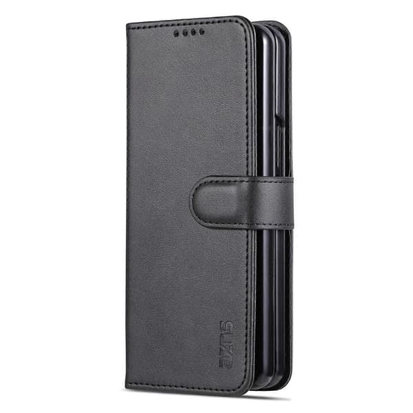 AZNS Skin Feel Kalvläder-texturerat Plånboksfodral Black For Samsung Galaxy Z Fold5